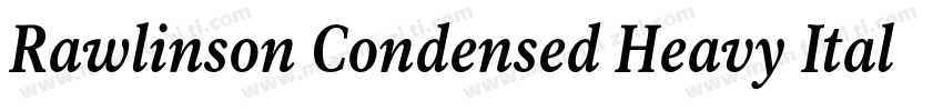 Rawlinson Condensed Heavy Italic字体转换